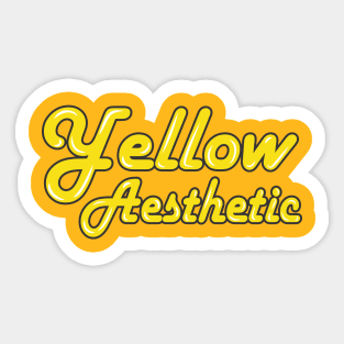 Happy Yellow Aesthetic Sticker